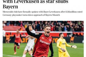 亚博体育-标价1.5亿欧！泰晤士：利物浦认为维尔茨转会可压价+设大额浮动